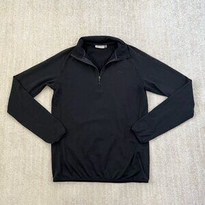 KJUS Black Quarter Zip Pullover Knit Shirt M